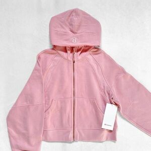 NWT Lululemon Scuba Oversized Full-Zip Hoodie – Pink Haze / Rose Gold – XS/S
